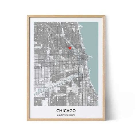 Chicago Map Poster - Your City Map Art - Positive Prints