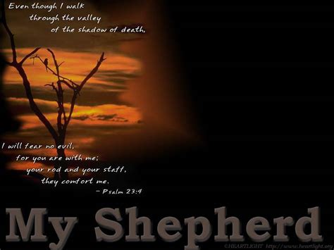 "My Shepherd" — PowerPoint Background of Psalm 23:4 — Heartlight®