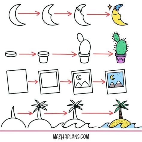 Easy Doodling Ideas For Beginners | Masha Plans