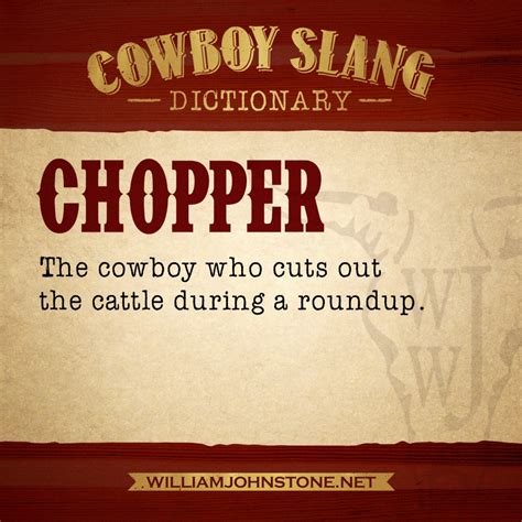 Cowboy Slang: Chopper – The Johnstone Family