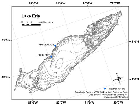 Lake Erie Topographic Map - Map Of Western Hemisphere