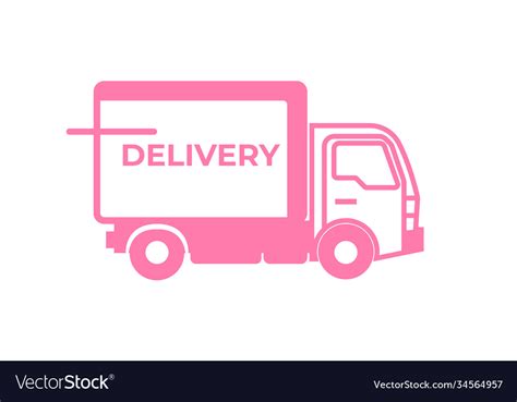 Delivery truck van icon isolated on white Vector Image