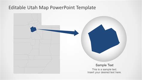 Counties on Utah Map PPT - SlideModel