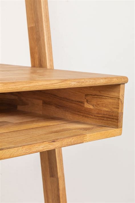 Oak Wood Desk with Shelves Zina Style - SKLUM