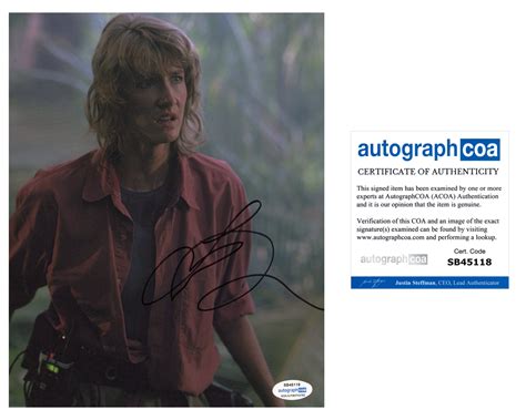 Laura Dern Jurassic Park Signed Autograph 8x10 Photo ACOA | Outlaw ...