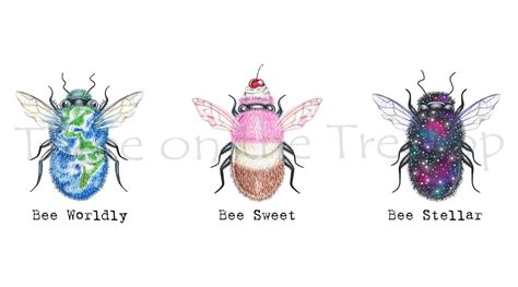 Bee Art Print Fun Art Whimsical Art Bee Art Bee Themed - Etsy