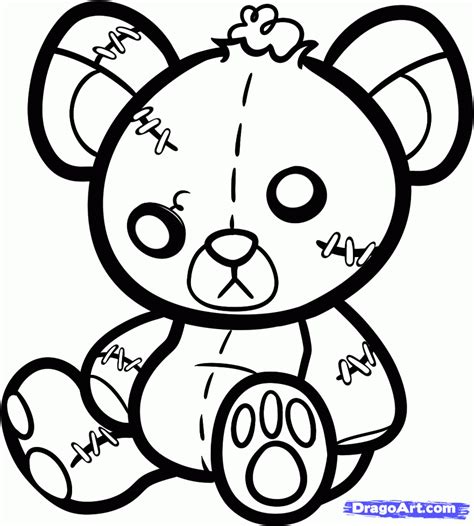 Evil Teddy Bear Drawing at GetDrawings | Free download