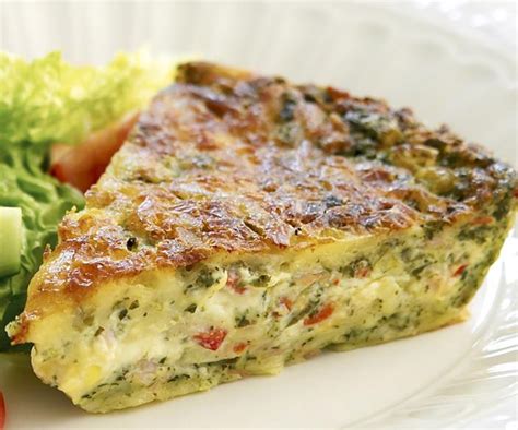 Cheese, ham and spinach impossible pie | Australian Women's Weekly Food