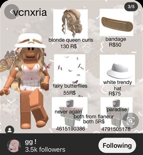 Roblox Avatar Ids