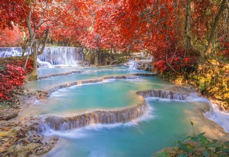 Tad Sae Waterfall near Luang Prabang-Laos.