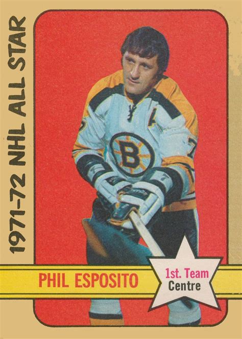 Phil Esposito (Boston Bruins), 1972-73 O-Pee-Chee Hockey Card #230 ...