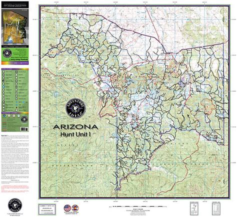 Arizona Hunt Unit 1 Map; more unpublished road & water markings for ...