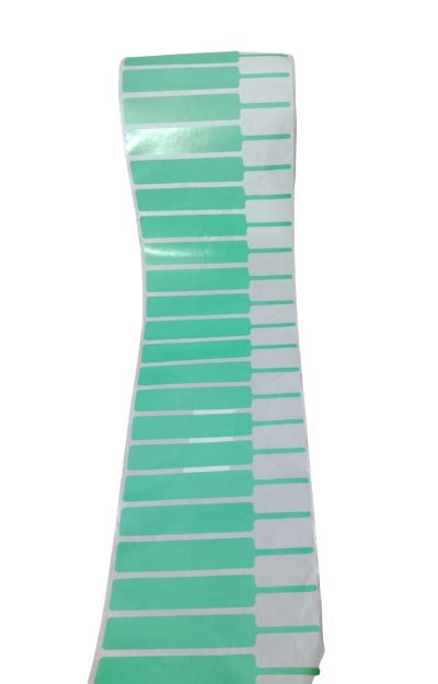 100mmX15mm (70mm Printable) Light Green Color Jewellery, Optical Barcode Labels, Tags, NT, 1 ...