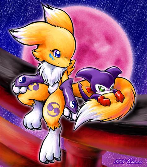 Renamon and Impmon by tailchana on DeviantArt