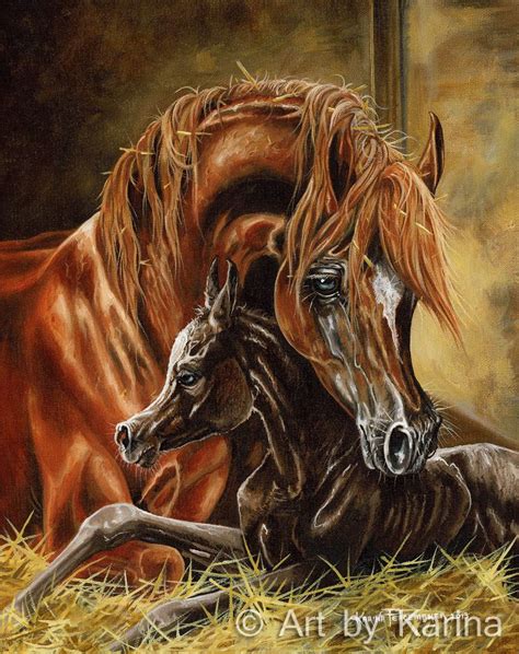 First Moment - giclee print by Karina Peacemaker. Arabian horse art. www.artbykarina.com | Horse ...