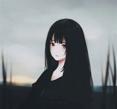 Anime Girl | Manga Girl | Gloomy | Black Anime Girl | Beautiful | Pretty | Gorgeous | Cute ...