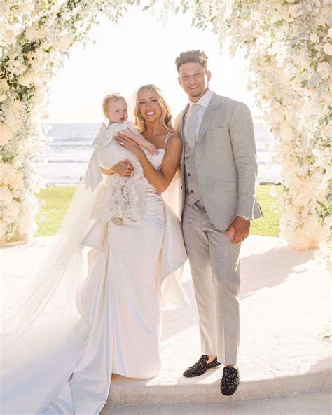 Patrick Mahomes Poses with Daughter Day of Wedding to Brittany Matthews