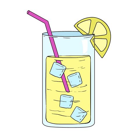 How to Draw Lemonade - Step by Step Drawing Tutorial