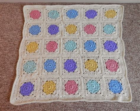 Karens Crocheted Garden of Colors: Pretty Squares Baby Blanket