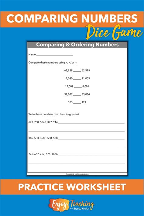 Great Games for Comparing Numbers - and Ordering Them Too!