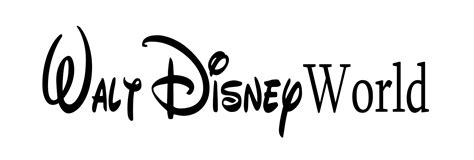 Walt Disney World Schriftzug Schwarz transparente PNG - StickPNG