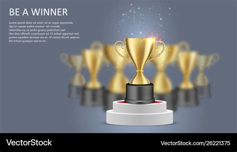 Be a winner poster web banner template Royalty Free Vector