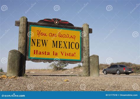 Leaving New Mexico Sign Royalty Free Stock Photos - Image: 5177518