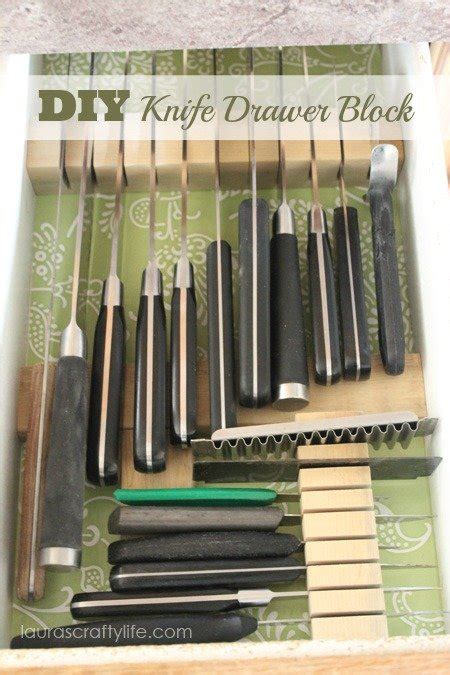 DIY: Knife Drawer Block - Laura's Crafty Life