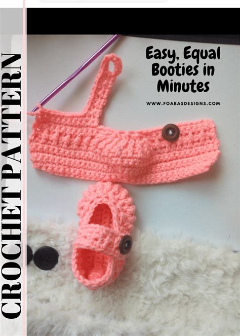 Easy Booties Baby Crochet Pattern - Fosbas Designs