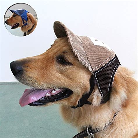 MYIDEA Adjustable Baseball Hats for Dogs – Cowboy Sun Hats for Dogs, Visor Sports Summer Hat for ...