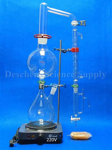 Essential Oil Steam Distillation Apparatus,Distillation Unit,Allihn Condenser,US Plug,110 ...