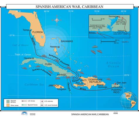 #046 Spanish American War, Caribbean - The Map Shop