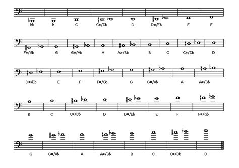 Bassoon fingering chart