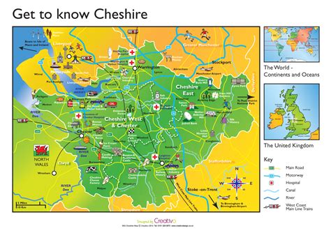 Cheshire map schools, geography, cheshire KS1, KS2, | Creativo - Wirral Graphic Design