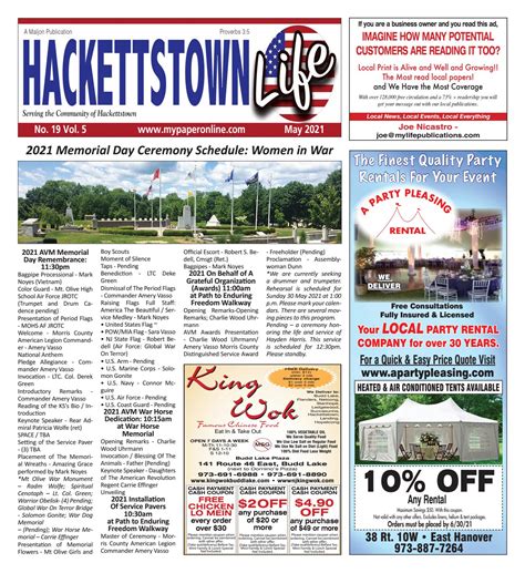 Hackettstown May 2021 by My Life Publications..Maljon LLC - Issuu