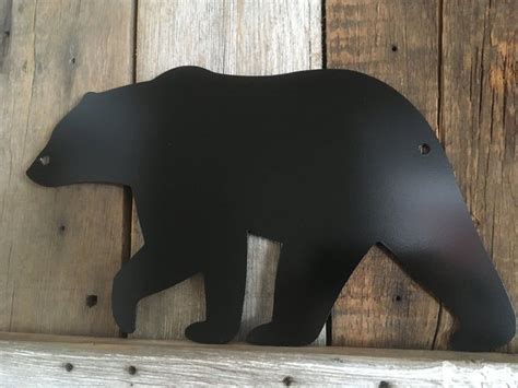 Metal Bear Silhouette | Etsy | Bear silhouette, Bear signs, Cnc plasma cutter