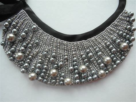 Handmade Pearl Collar, Necklace Vintage Style - Etsy