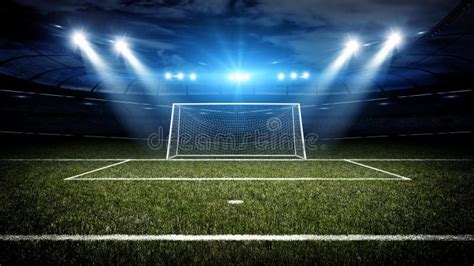 Soccer Stadium and Goal Post Stock Illustration - Illustration of activity, football: 78672333