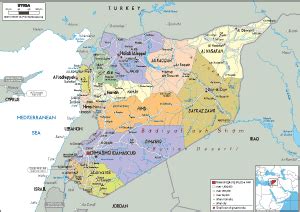 Syria Map (Road) - Worldometer