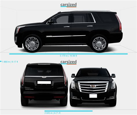 Cadillac Escalade 2015-2020 Dimensions Vista lateral