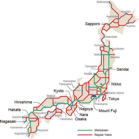 Bullet Train Japan Map - JR Pass Rail Line Map (With images) | Japan, Rail pass, Map / The ...