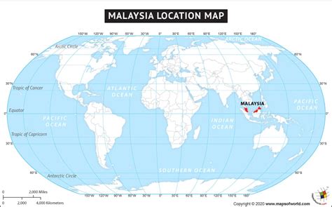 Malaysia Location In World Map - Brenda Tatiania