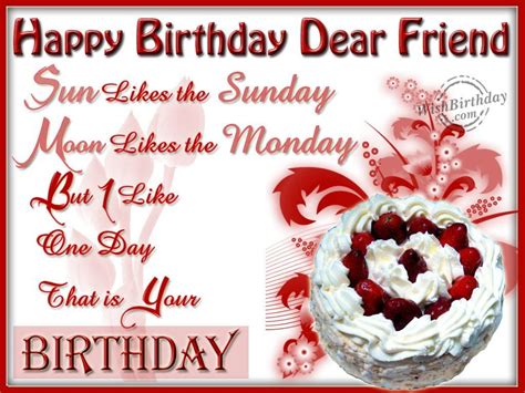 Dear Friend Birthday Wishes English - health