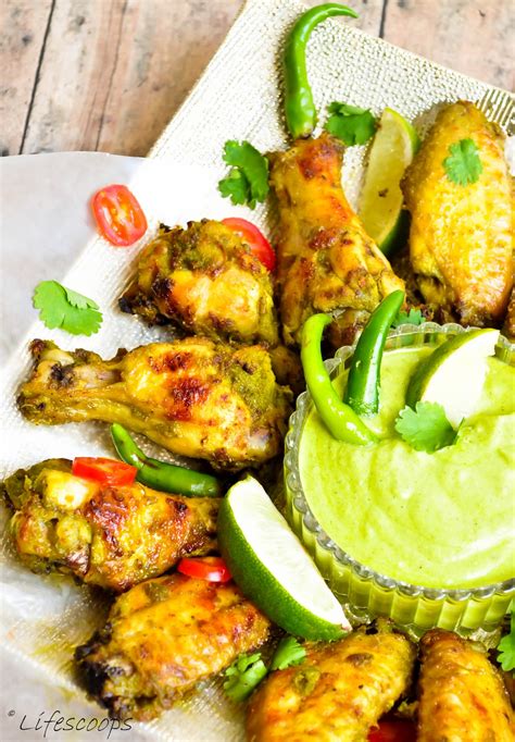 Life Scoops: Tangy Spiced Cilantro Chicken Wings with Yogurt Cilantro ...