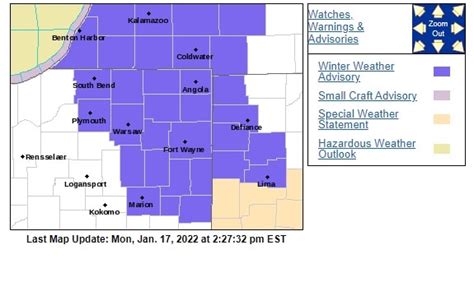 Beware of slippery road conditions Monday afternoon, evening w/Winter Weather Advisory in effect ...