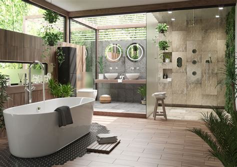 Bathroom Ideas: Tropical | Zen bathroom design, Outdoor bathroom design, Bathroom interior design