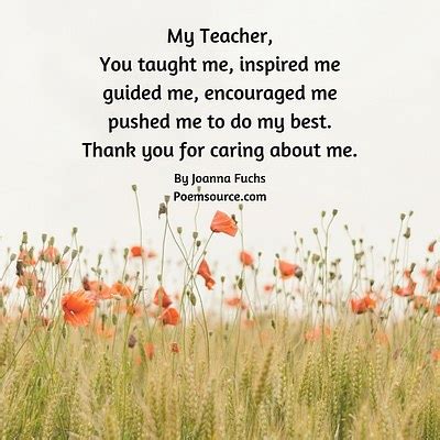 Teacher Poems Of Appreciation