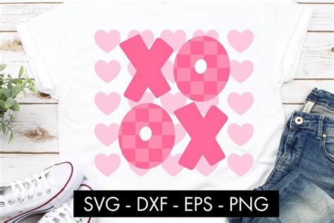 XOXO Heart Pattern Valentine's SVG Cut file Sublimation