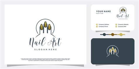 Nail polish logo design template with creative Vector Image