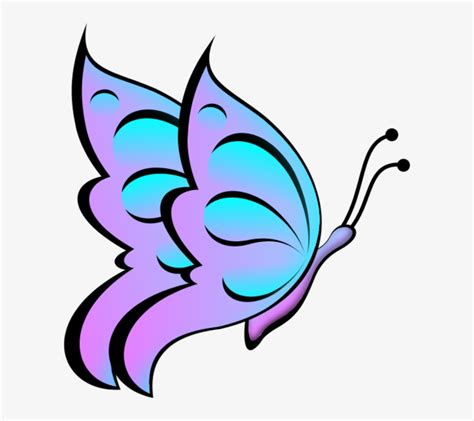 Clip Art Transparent Free Butterfly Clipart Images - Teal And Purple Butterfly Transparent PNG ...